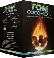 Load image into Gallery viewer, Tom Coco - 1KG Coal - Hex Logs - Shisha Daddy NZ Limited