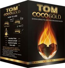 Load image into Gallery viewer, Tom Coco - Gold - 1KG Coal - 25mm Cube - Shisha Daddy NZ Limited
