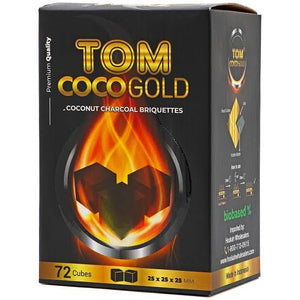 Tom Coco - Gold - 1KG Coal - 25mm Cube - Shisha Daddy NZ Limited