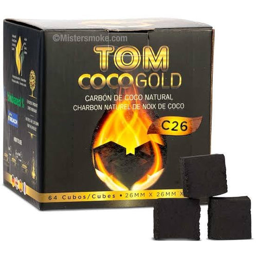 Tom Coco - Gold - 1KG Coal - 26mm Cube - Shisha Daddy NZ Limited